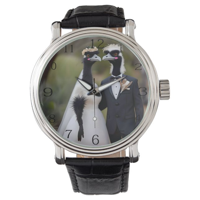 "Feathered Vows: An Emu-tiful Marriage Union" Watch (Front)