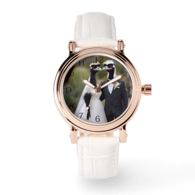 "Feathered Vows: An Emu-tiful Marriage Union" Watch (Front)