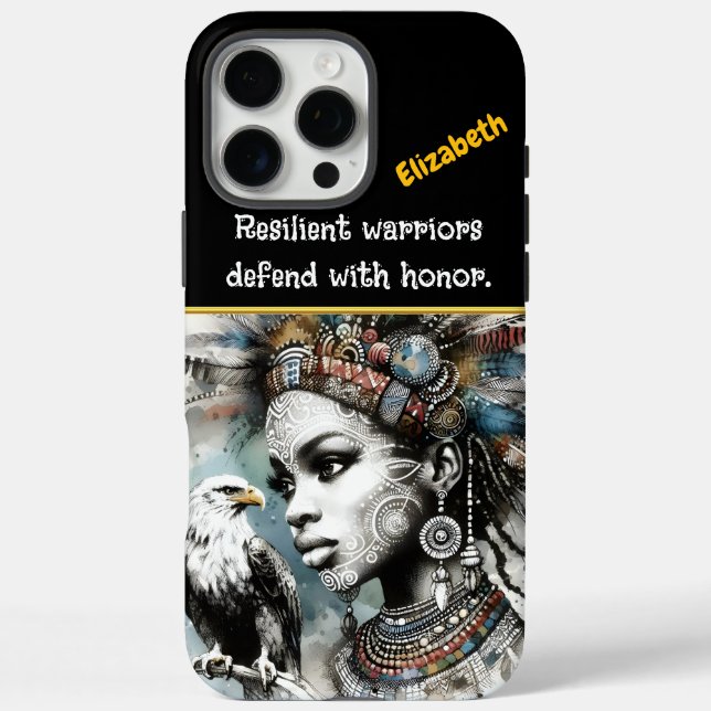 Feathered warrior with a regal eagle Case-Mate iPhone case (Back)