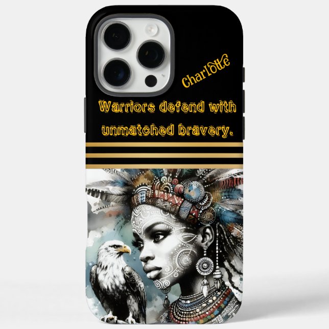 Feathered warrior with a regal eagle Case-Mate iPhone case (Back)