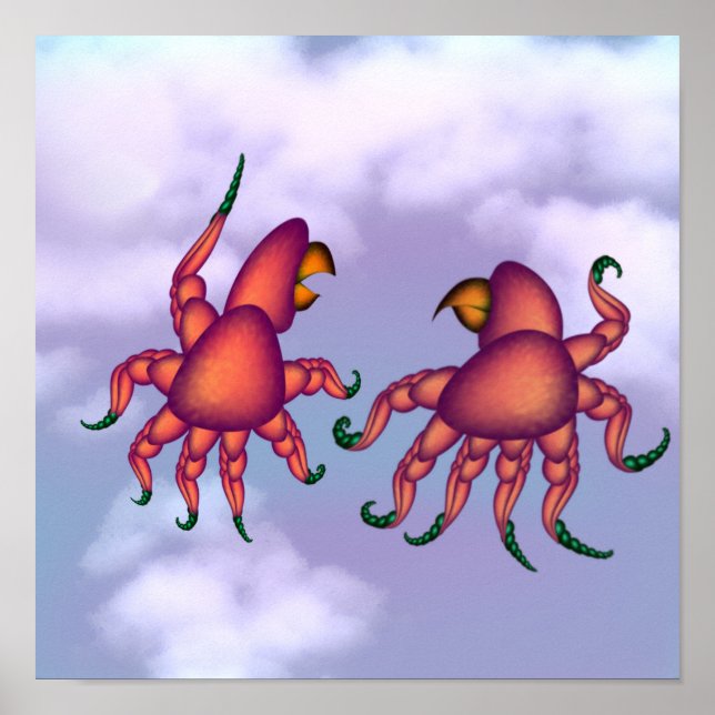  Featherless ember alien birds in the storm Poster (Front)