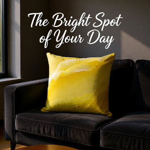 Featherlight Bloom Throw Pillow