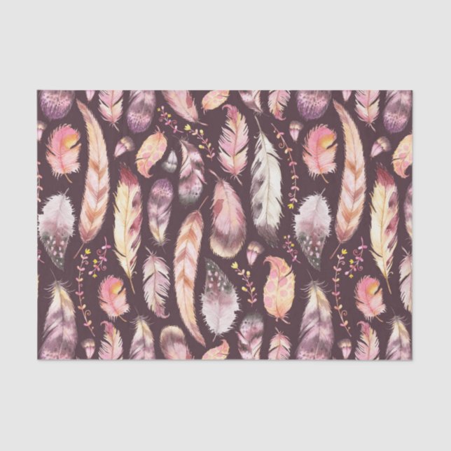 Featherly Black Tissue Paper (Front)