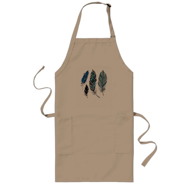Feathers and colors dance long apron (Front)