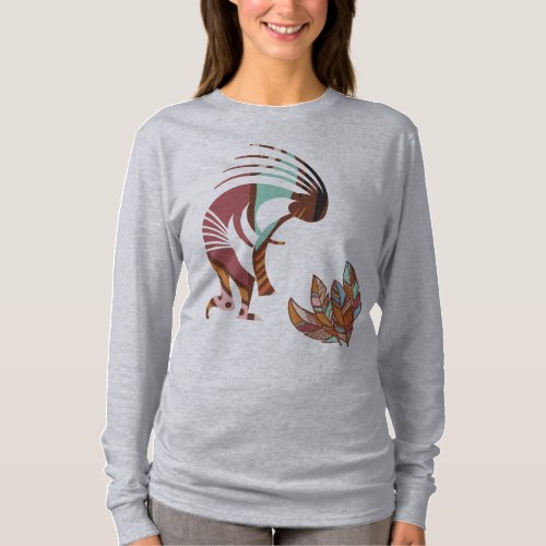 Feathers and Kokopelli Southwest T_Shirt