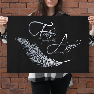 Feathers Appear When Angels Are Near Poster