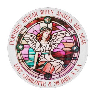 Feathers Appear When Angels Are Near Stained Glass