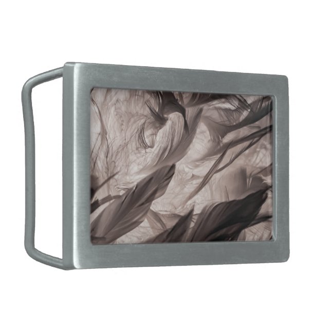 Feathers Belt Buckle (Front Left)