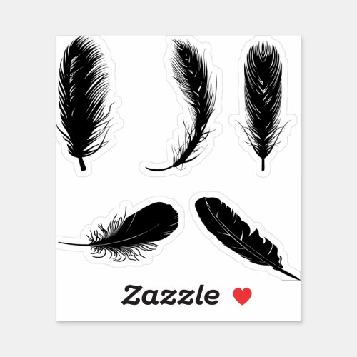 feathers_birds_silhouette_animal sticker