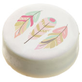 Feathers Boho Oreo Cookies Wild one Tribal Shower (Angled)