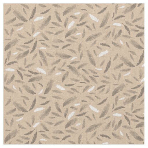 Feathers(brown) Fabric