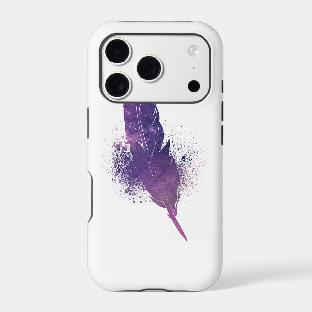 Feathers Colorful Graphics printed Iphone Case (Back)
