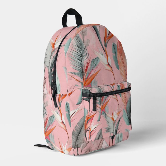 Feathers Design Backpack (Back Corner Left)