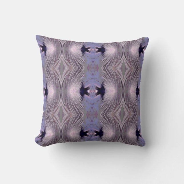 Feathers Diamond Pattern Throw Pillow (Front)