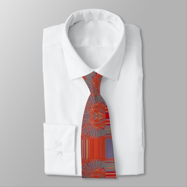 Feathers, digital abstraction neck tie (Tied)