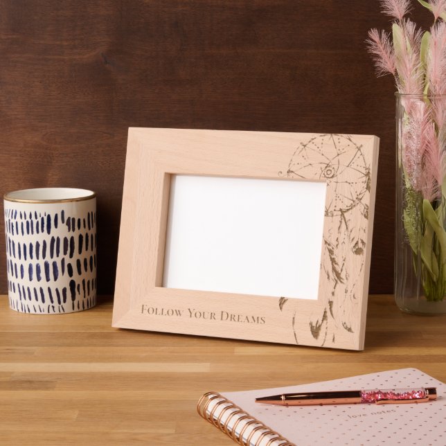 Feathers Dream Catcher Engraved Frames (Left)