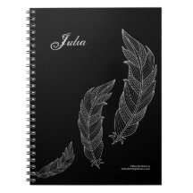 Feathers Fall Art Outline Grey Black Name Template