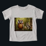 Feathers & Fur: Forest Friends Unite Toddler T-shirt<br><div class="desc">In the heart of the forest, a wise and gentle owl stands proudly beside a cheerful, curious squirrel. With big, friendly eyes and a peaceful woodland vibe, these two unlikely companions share a moment of quiet friendship. Wisdom meets wonder in this heartwarming scene filled with charm, warmth, and forest magic....</div>