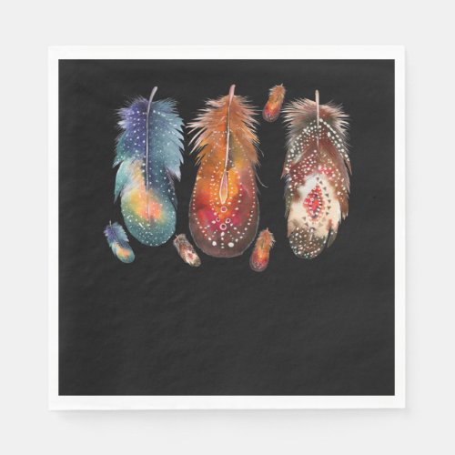 Feathers Indian Native Pride Indigenous Napkins