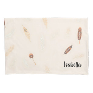 Feathers Luxury Popular Boho Collection Pillow Case