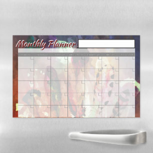 Feathers monthly planner magnetic dry erase sheet