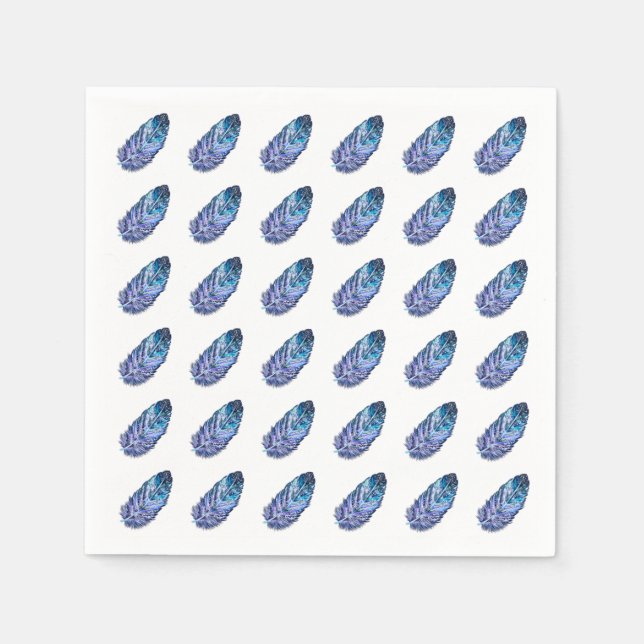 Feathers Napkins - Your Colors (Front)