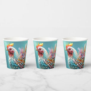 "Feathers of Color: The Rainbow Chicken" Paper Cups