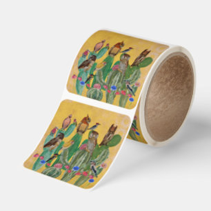 FEATHERS OF DESERT SQUARE STICKER