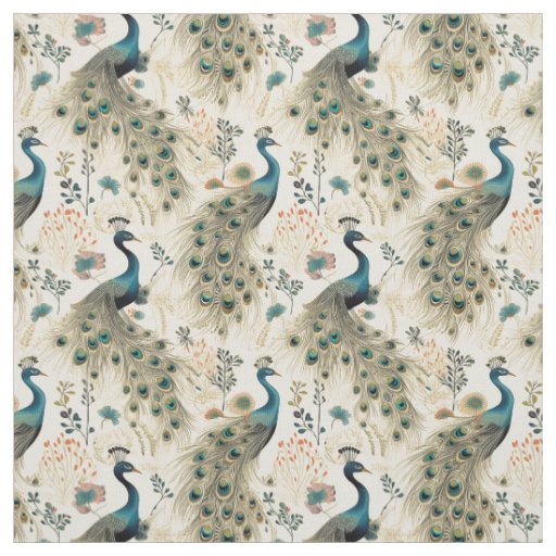 Feathers of Fantasy: Whimsy Peacock Fabric