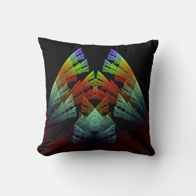 Feathers of the Medicine Man Throw Pillow (Front)