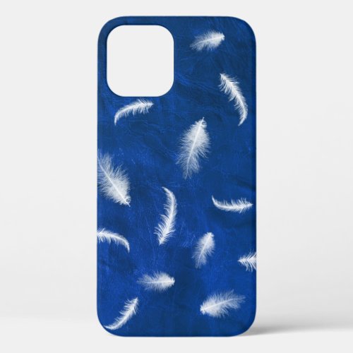 Feathers On Blue Leather   Case_Mate iPhone Case