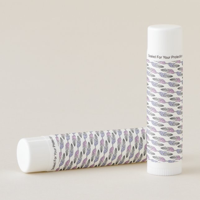 Feathers Pattern lip balm (Front)