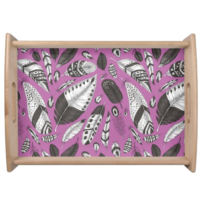 Feathers pattern serving tray (Front)