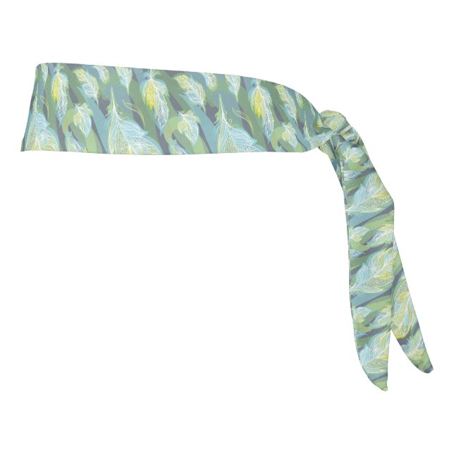 Feathers Print Tie Back Headband (Rotate 90)