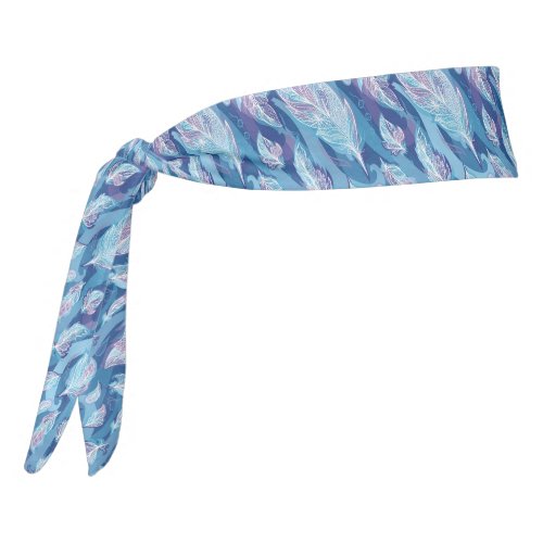 Feathers Print Tie Back Headband