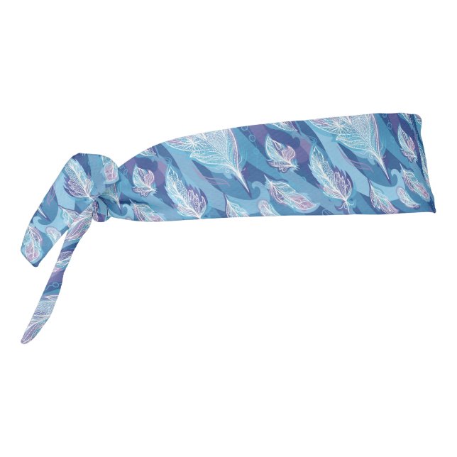 Feathers Print Tie Back Headband (Rotate 270)
