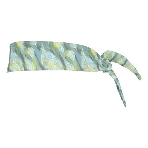 Feathers Print Tie Back Headband