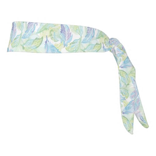 Feathers Print Tie Back Headband