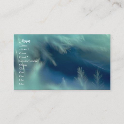 Customizable Feathers Profile Card Business Card
