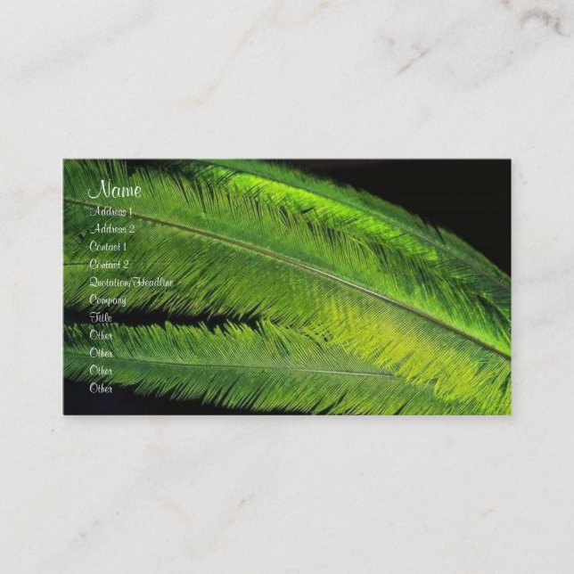 Feathers Profile Card (Front)