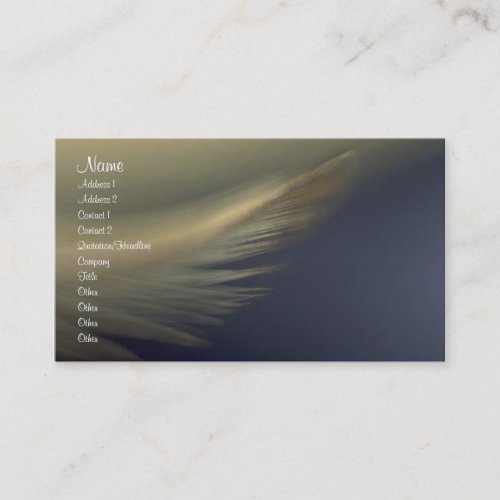 Feathers Profile Card Business Card