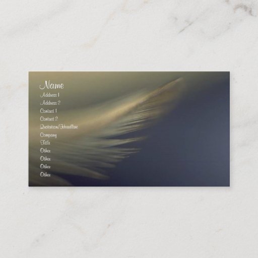 Customizable Feathers Profile Card Business Card