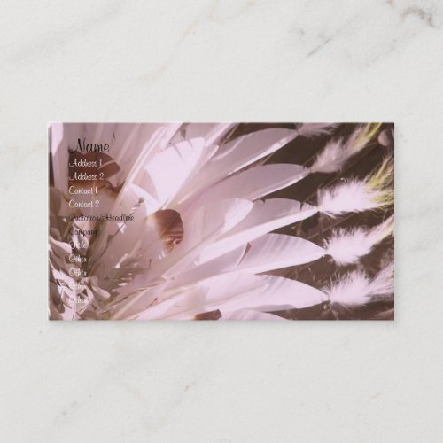 Feathers Profile Card Business Cards