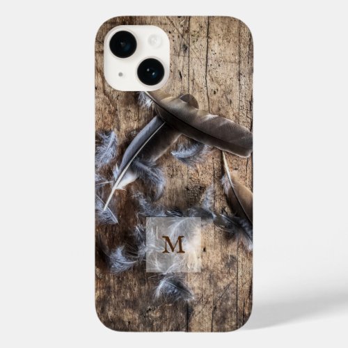 Feathers Rustic Wood Masculine Wood iPhone Case