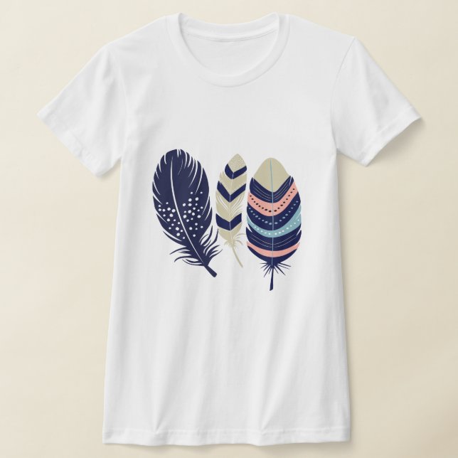 Feathers t-shirt for her (Laydown)