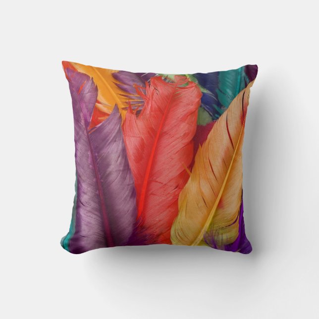 Feathers Throw Pillow (Front)