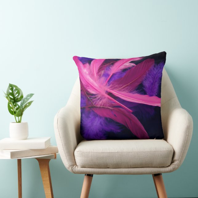 Feathers Throw Pillow (Chair)