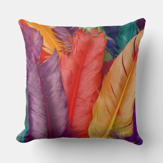 Feathers Throw Pillow (Front)