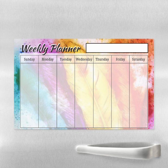 Feathers Weekly planner  Magnetic Dry Erase Sheet (In Situ)