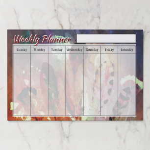 Feathers weekly planner sheets paper pad